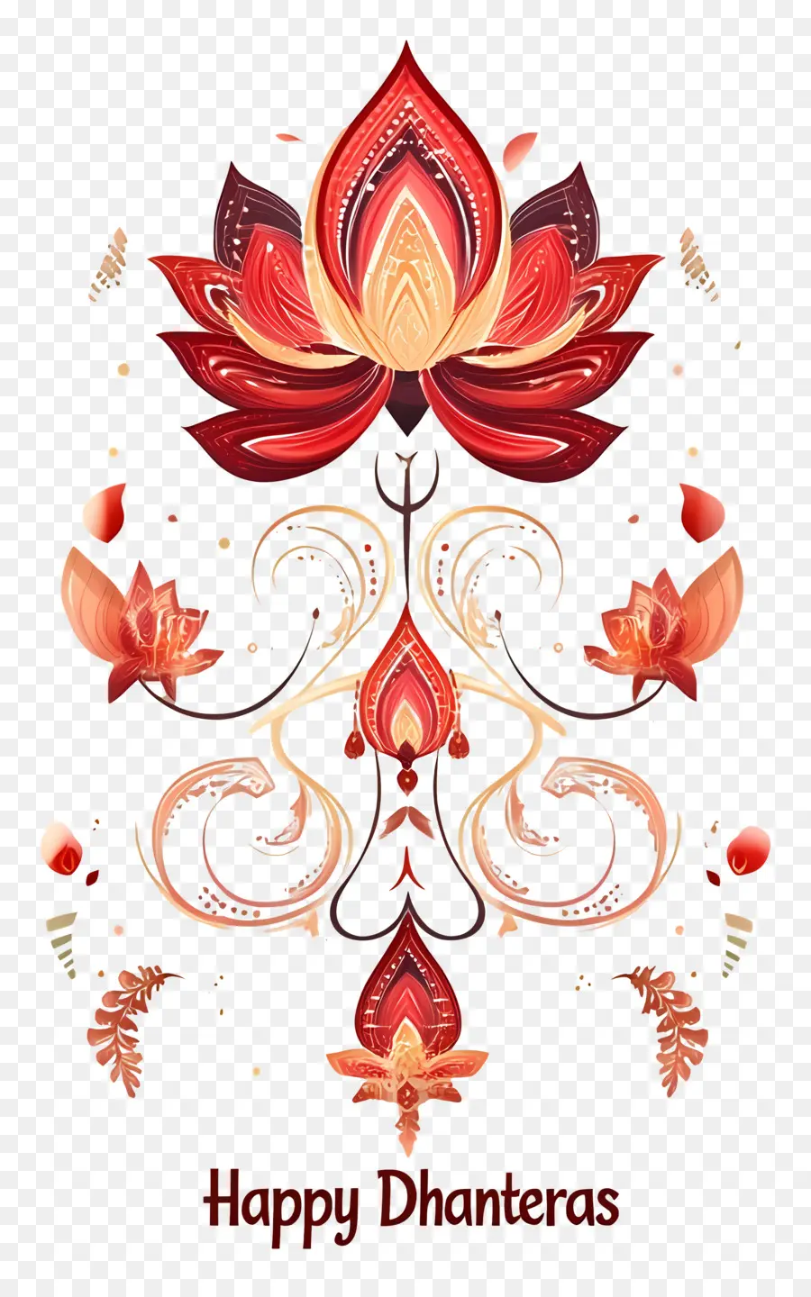 Joyeux Dhanteras，Lotus PNG