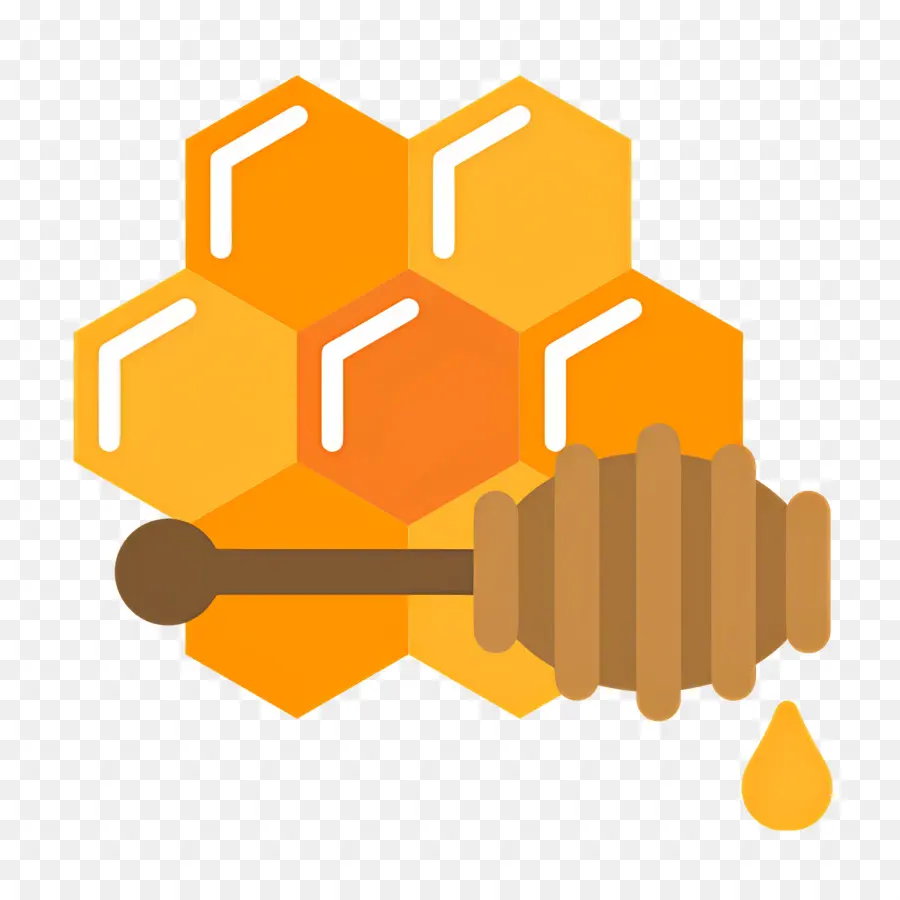 Miel，Nid D'abeille Et Louche PNG