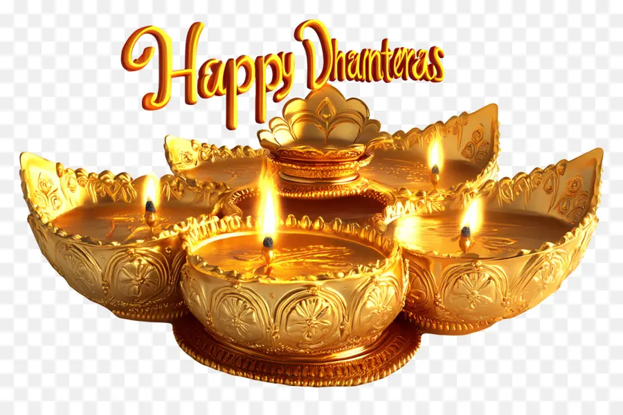 Joyeux Dhanteras，Lampes Dhanteras PNG