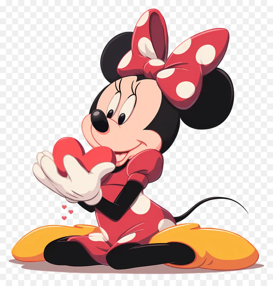 Minnie Souris，Souris De Dessin Animé Avec Cupcake PNG