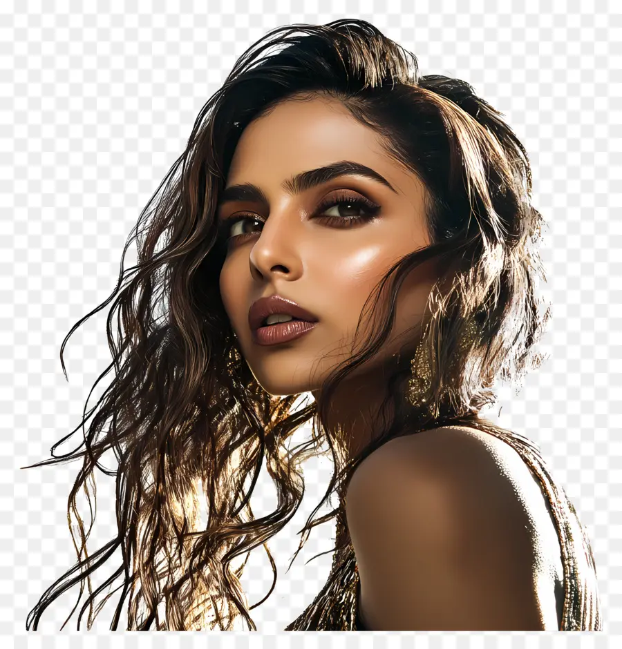 Deepika Padukone，Portrait De Femme Réaliste PNG