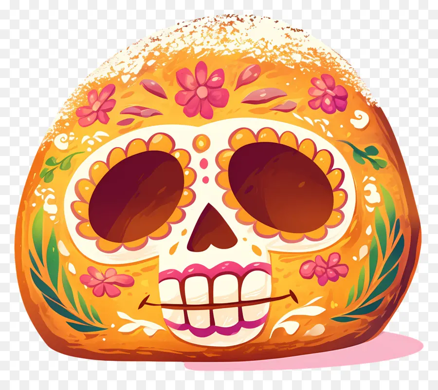 Pan De Muerto，Pain Décoré PNG