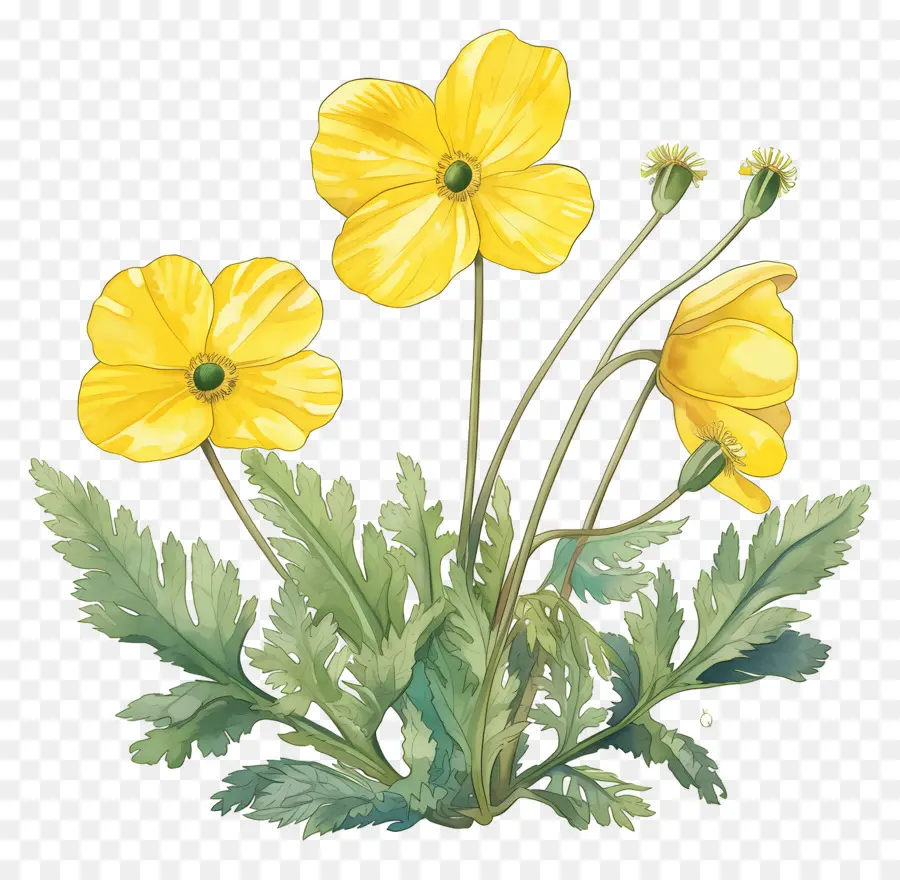 Fleur De Primevère，Fleurs Jaunes PNG