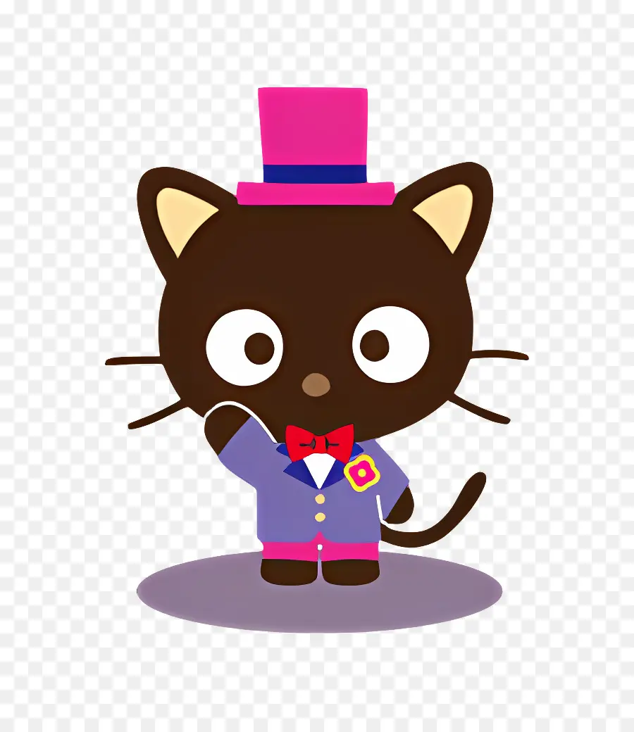 Chococat，Chat Noir Avec Chapeau Haut De Forme PNG