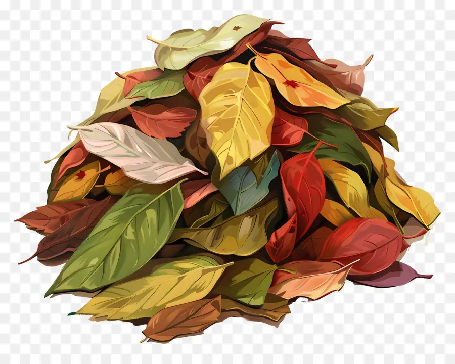 Tas De Feuilles D'automne，Feuilles D'automne PNG