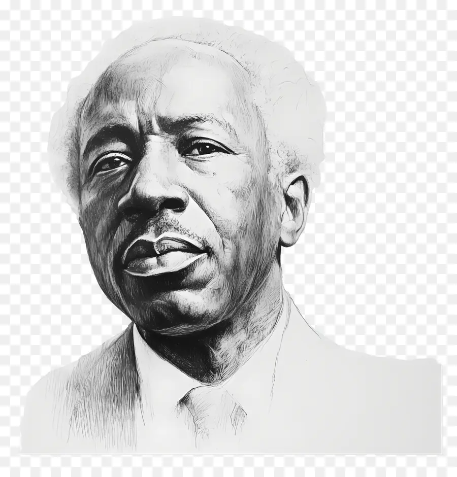 Julius Nyerere，Dessin Au Crayon D'un Homme âgé PNG