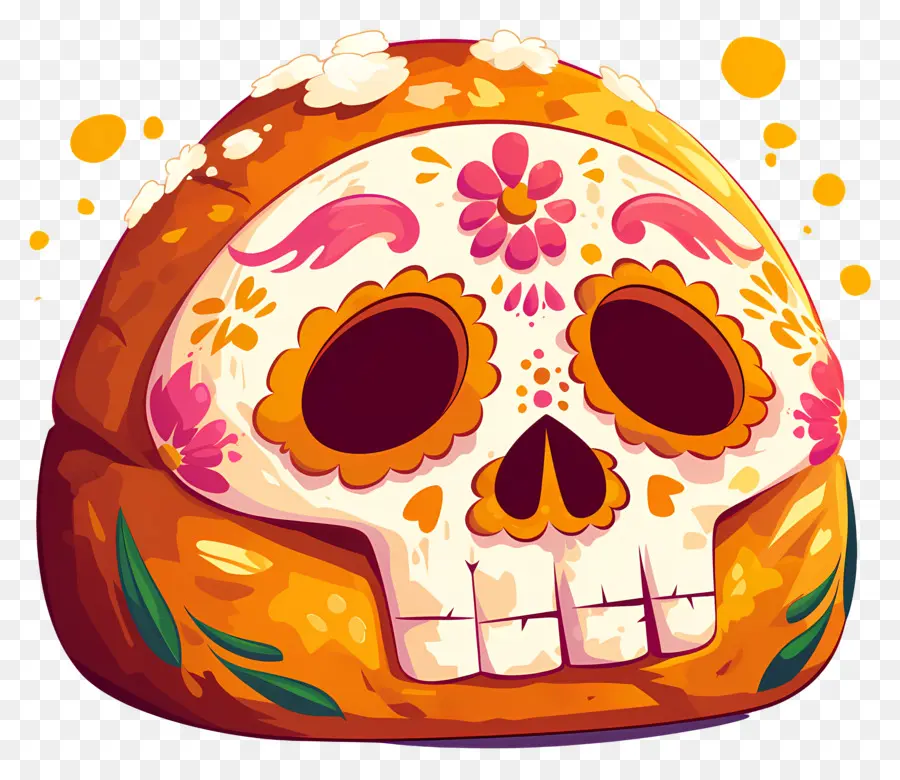 Pan De Muerto，Pain Décoré PNG