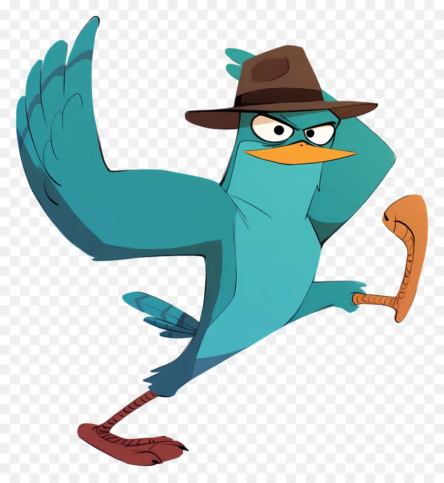 Perry L'ornithorynque，Ornithorynque Bleu PNG