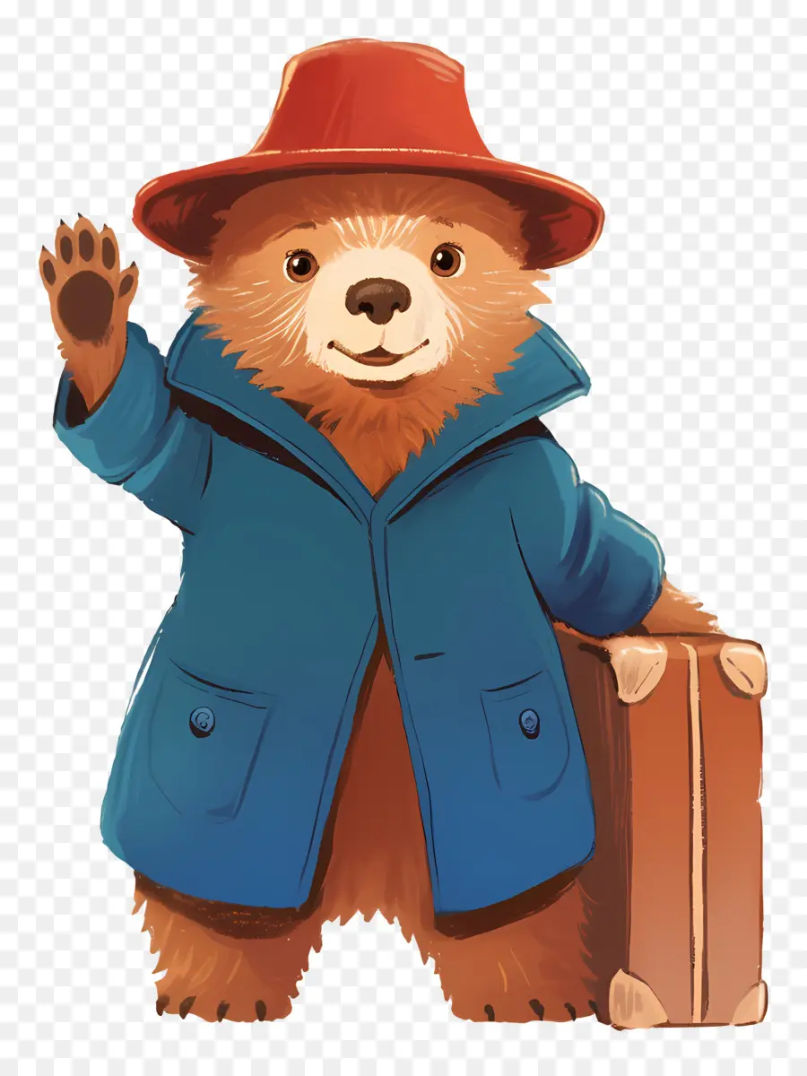 Paddington，Ours De Dessin Animé Avec Valise PNG