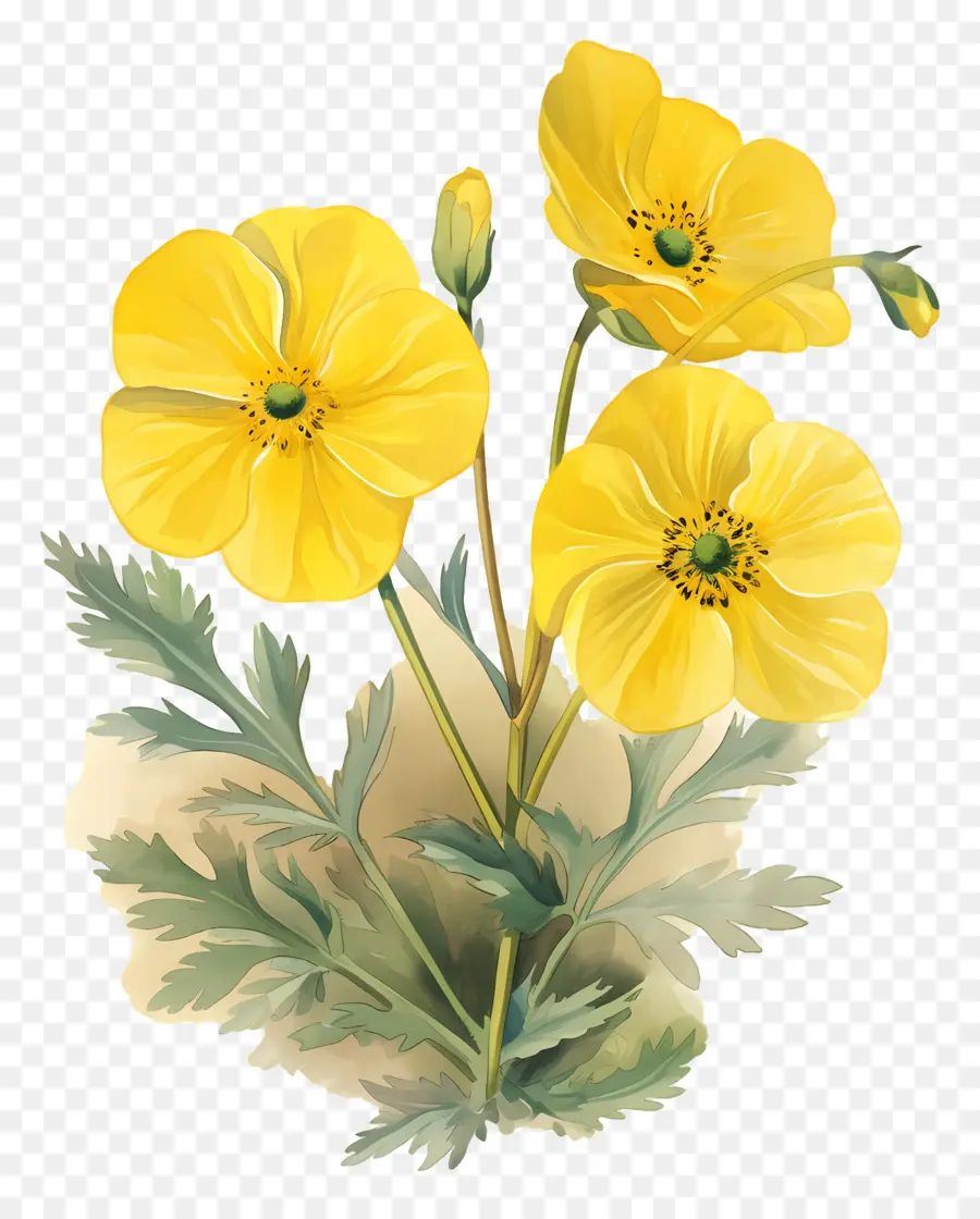 Fleur De Primevère，Fleurs Jaunes PNG