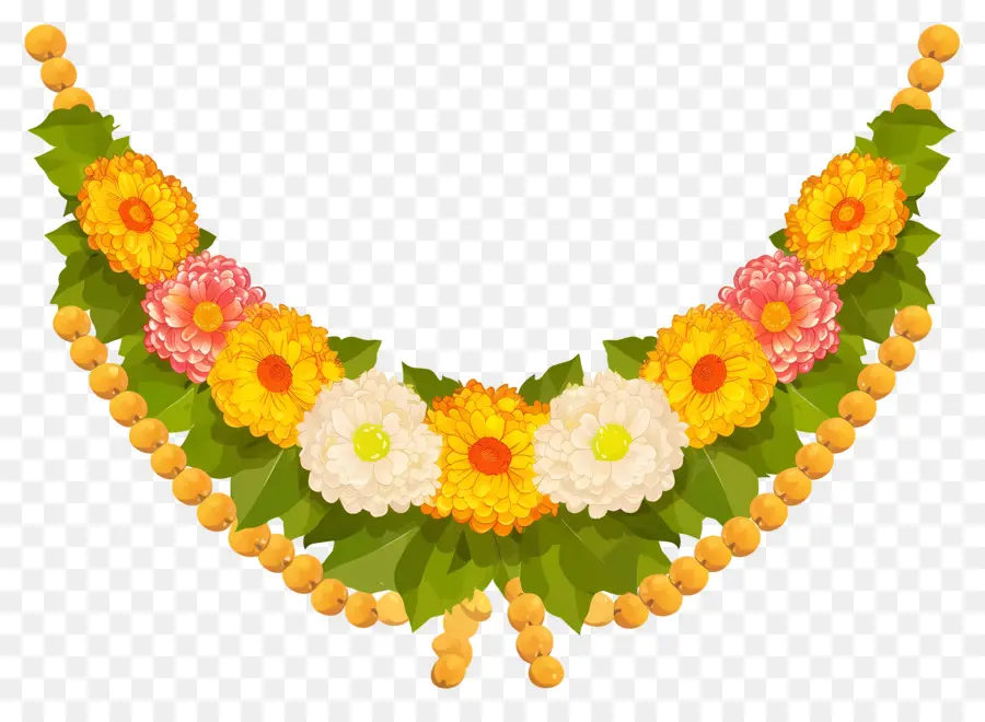 Guirlande De Mariage Indien，Guirlande De Fleurs PNG