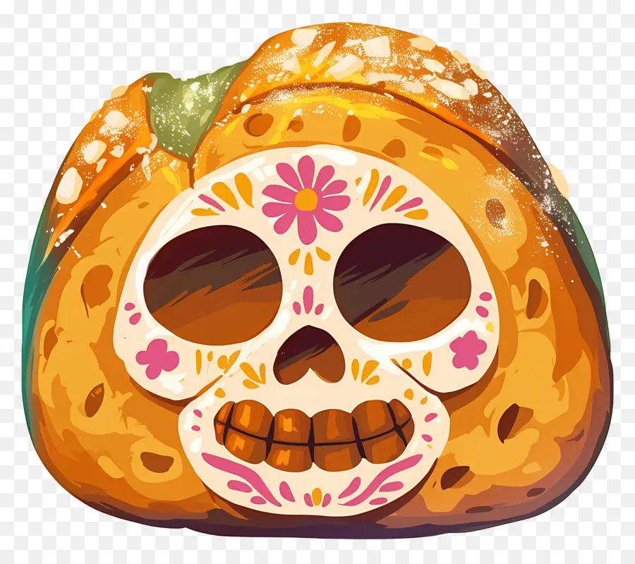 Pan De Muerto，Pain Décoré PNG