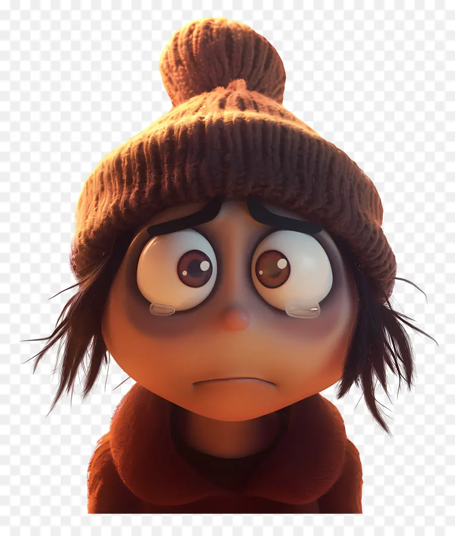 Personne Qui Pleure，Caractère De Bug Triste PNG