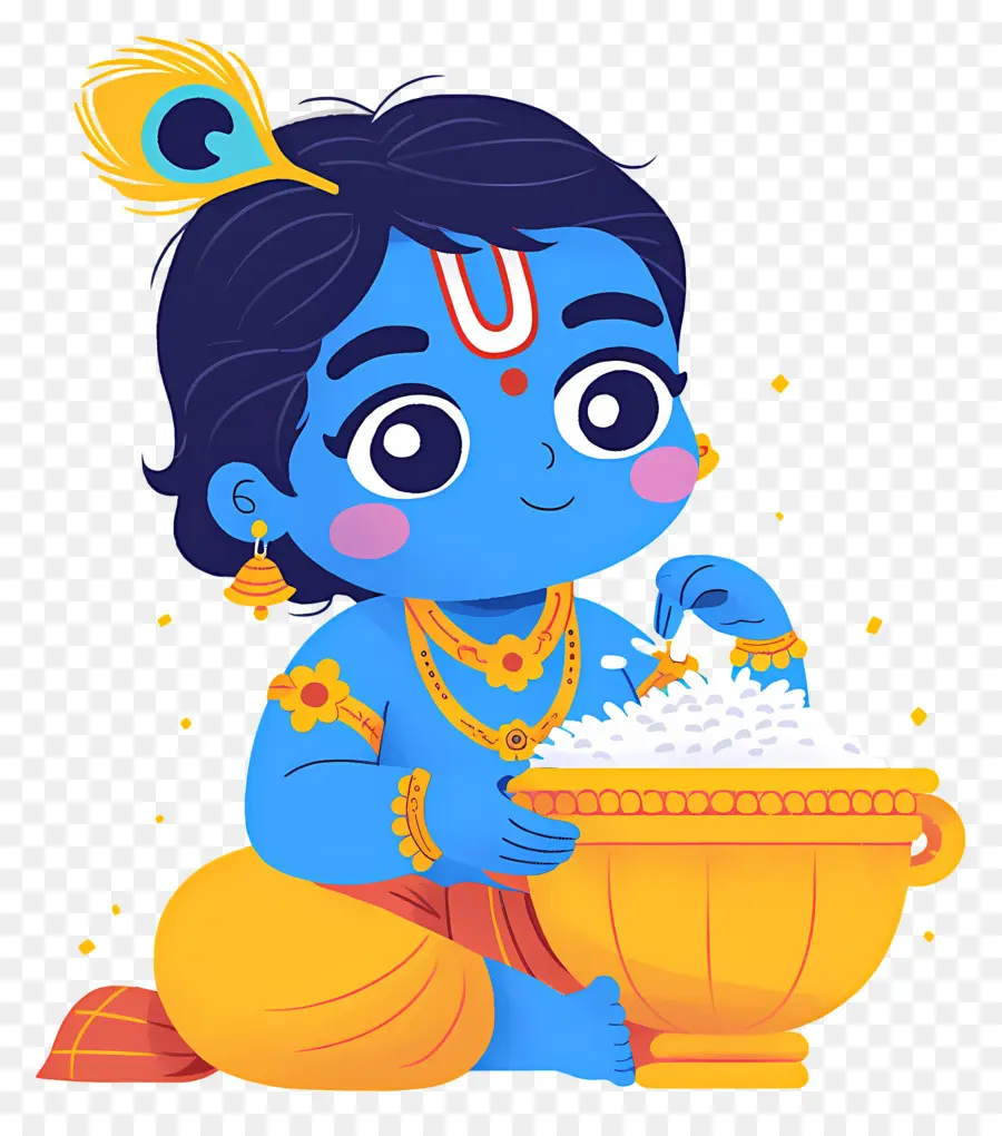 Bébé Krishna，Divinité Enfant Bleue PNG