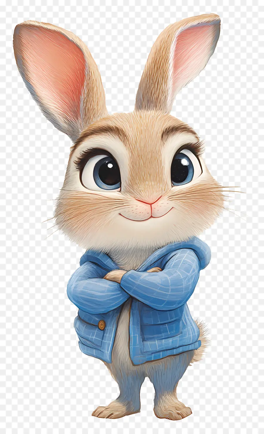 Judy Hopps，Lapin De Dessin Animé En Veste Bleue PNG