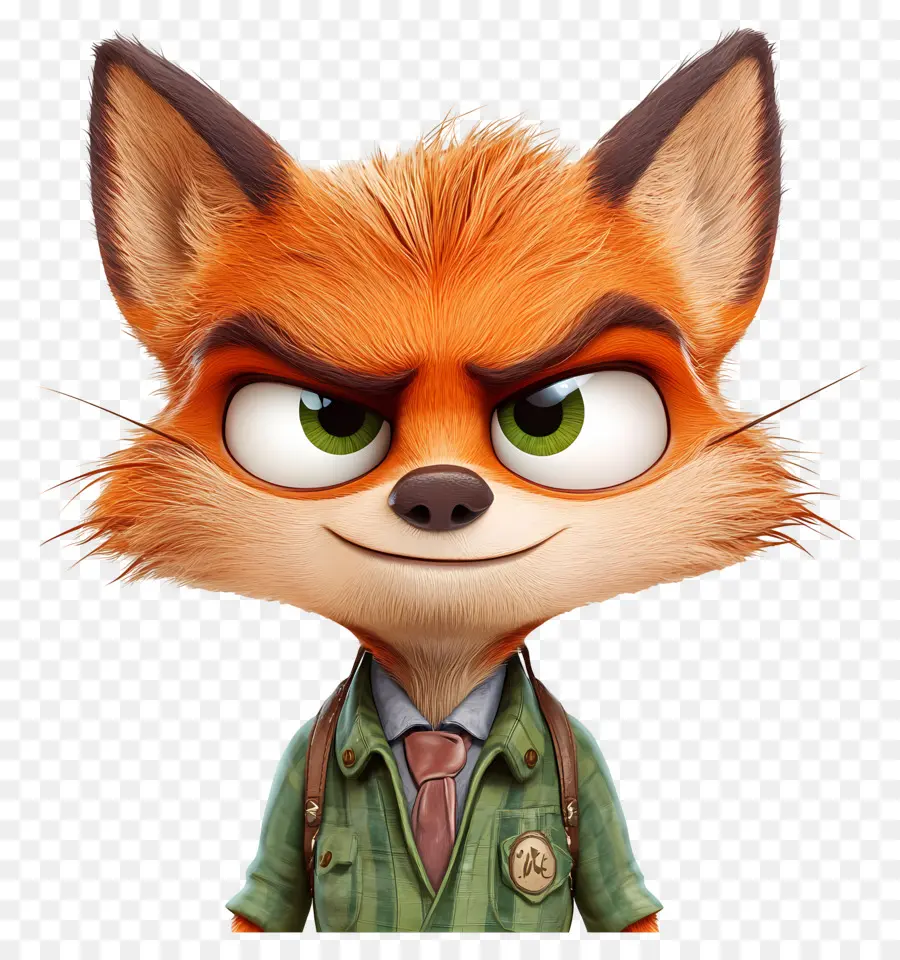 Nick Wilde，Renard En Costume PNG