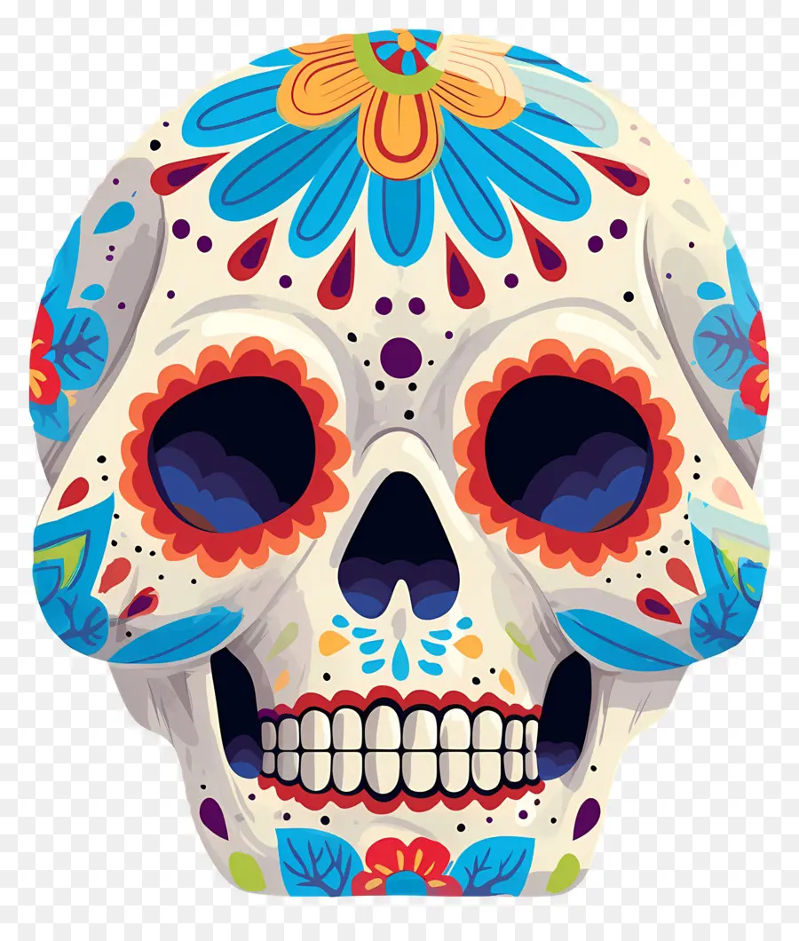 Crâne Mexicain，Crâne Décoré PNG