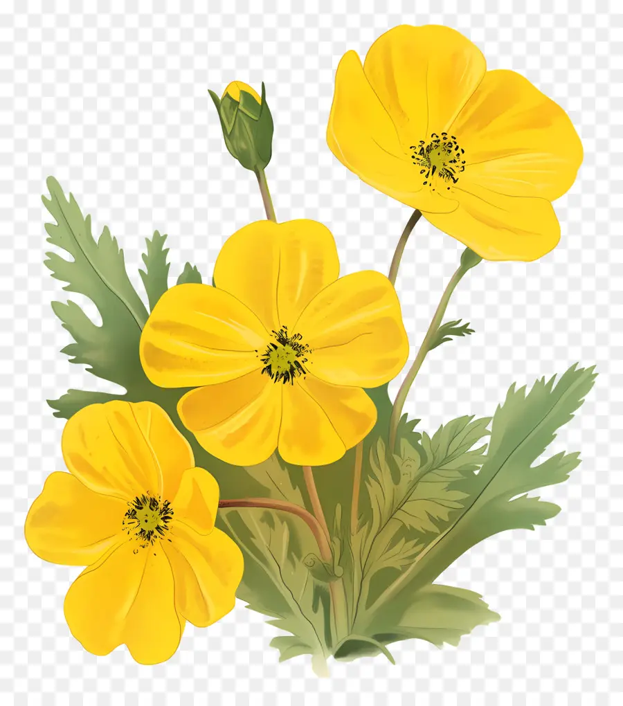 Fleur De Primevère，Fleurs Jaunes PNG