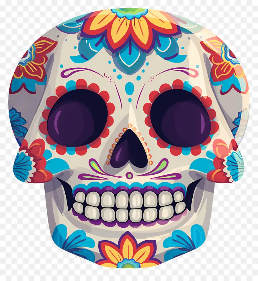 Crâne Mexicain，Crâne Décoré PNG