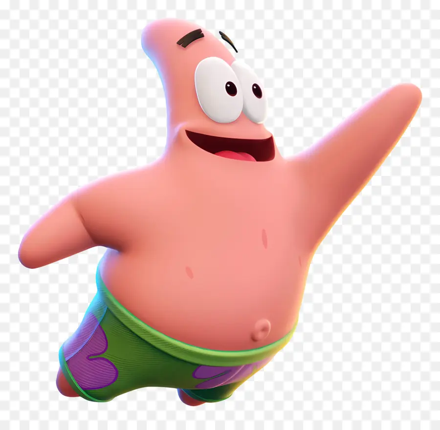 Patrick Étoile，Étoile De Mer Sautant Modèle 3d PNG