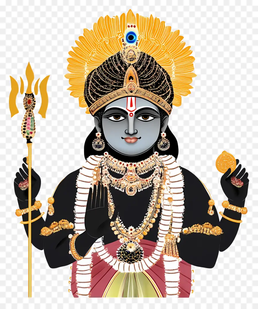 Shrinathji，Illustration De La Divinité Hindoue PNG