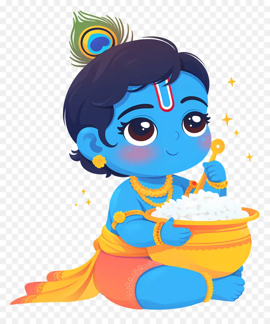 Bébé Krishna，Divinité Enfant Bleue PNG