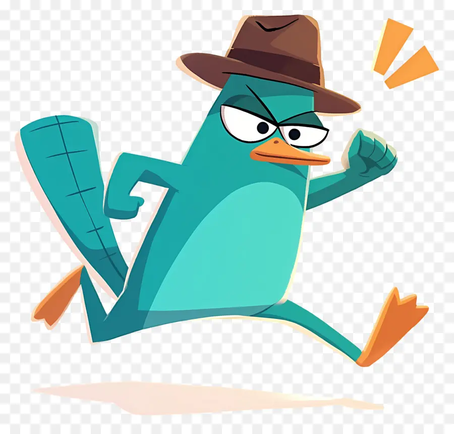 Perry L'ornithorynque，Agent Platypus En Action PNG