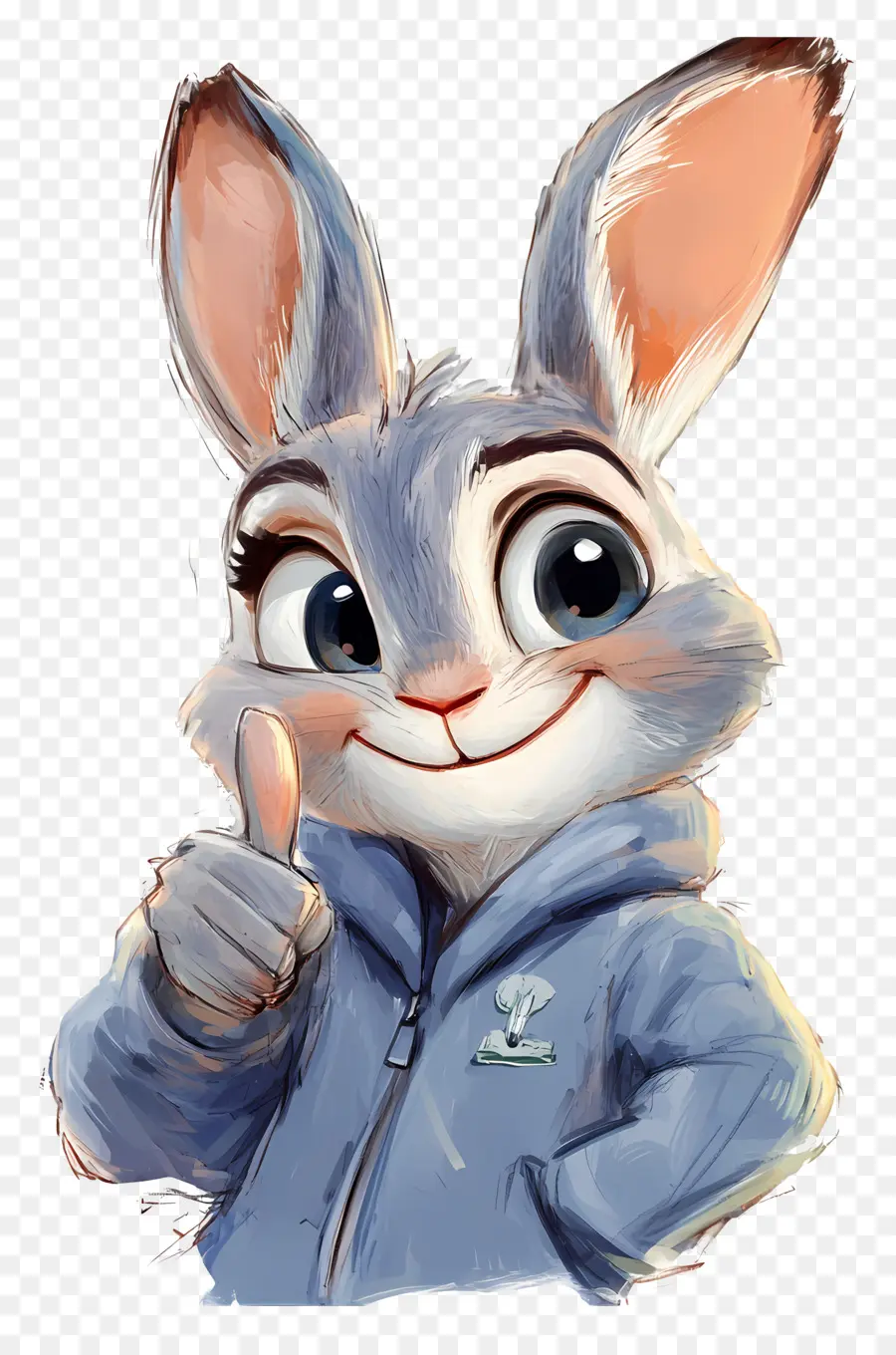 Judy Hopps，Dessin Animé Lapin Abandonner Pouces Haut PNG