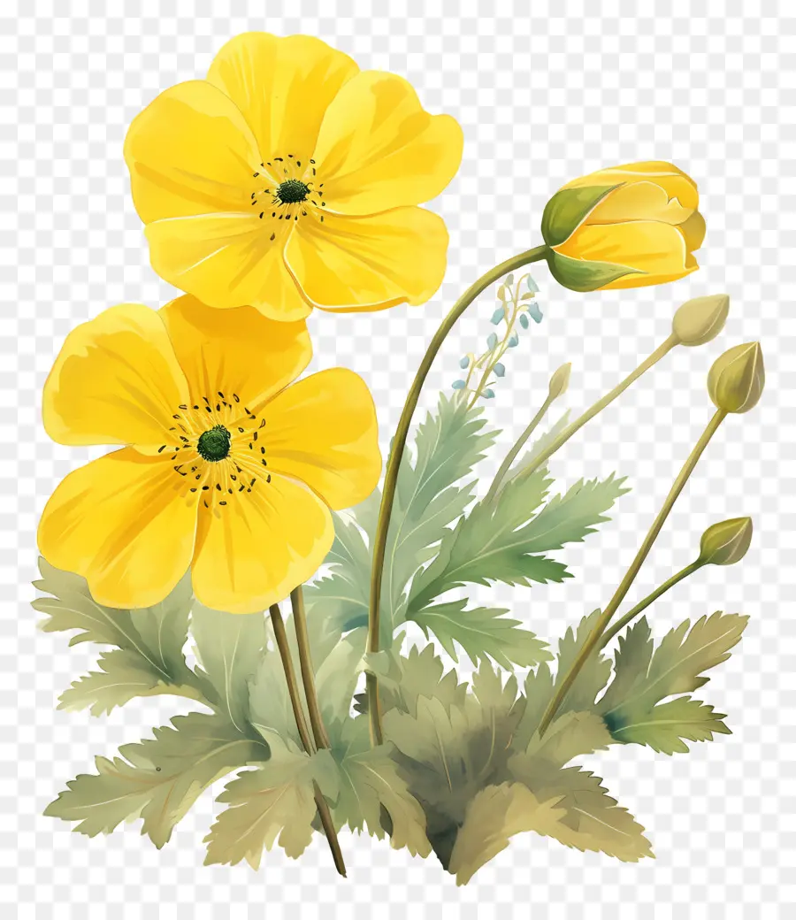 Fleur De Primevère，Fleurs Jaunes PNG