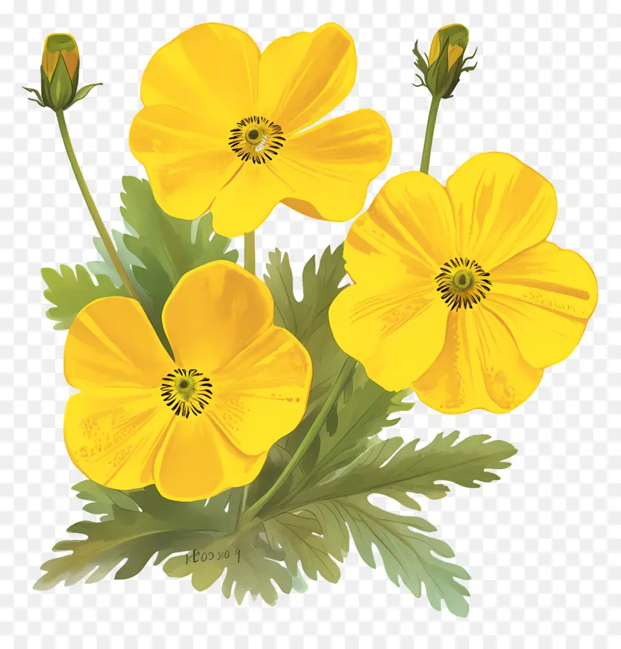 Fleur De Primevère，Fleurs Jaunes PNG