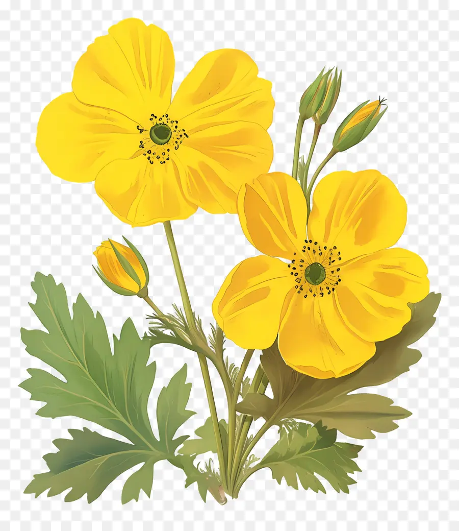 Fleur De Primevère，Fleurs Jaunes PNG