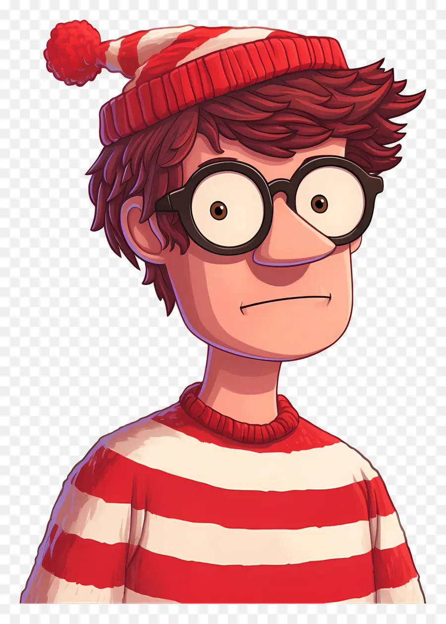 Valdo，Personnage De Chapeau Rayé PNG