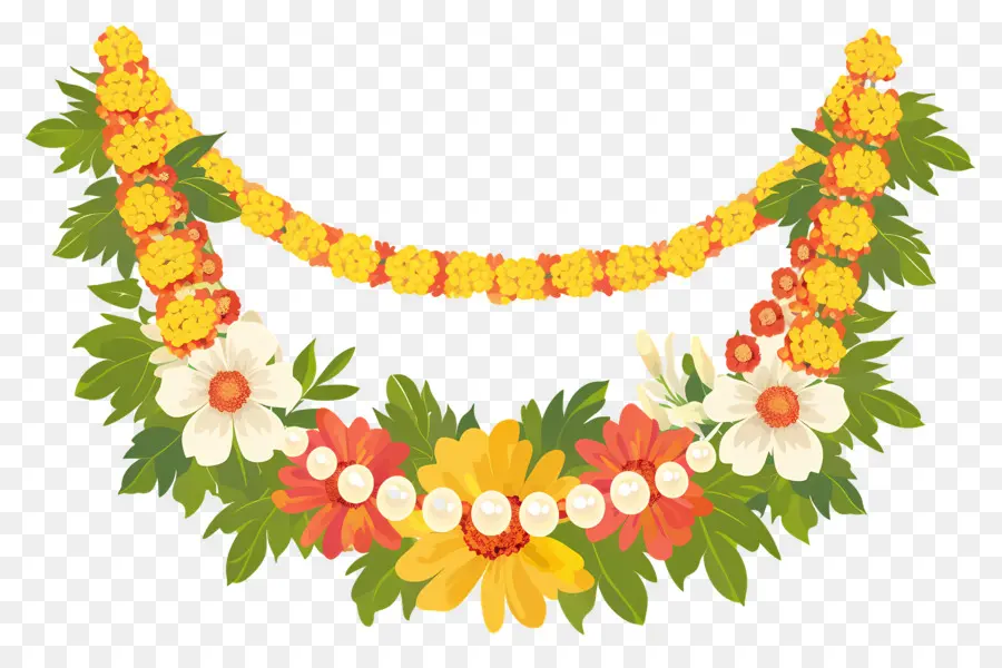 Guirlande De Mariage Indien，Guirlande De Fleurs PNG