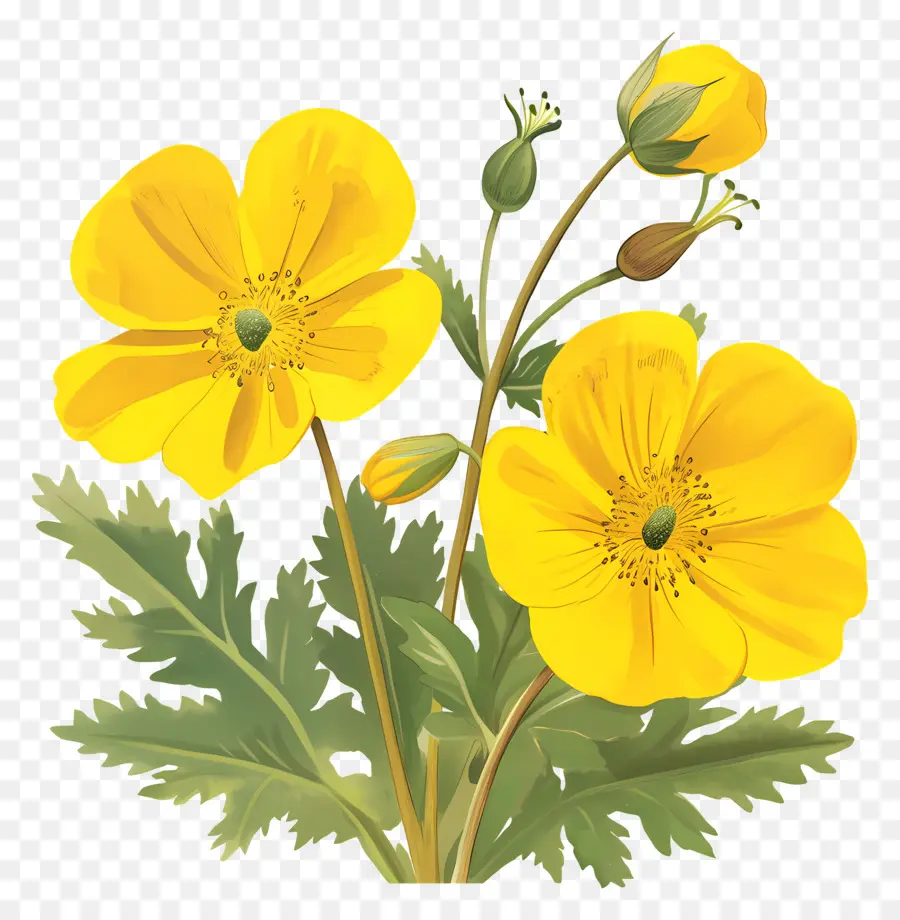 Fleur De Primevère，Fleurs Jaunes PNG