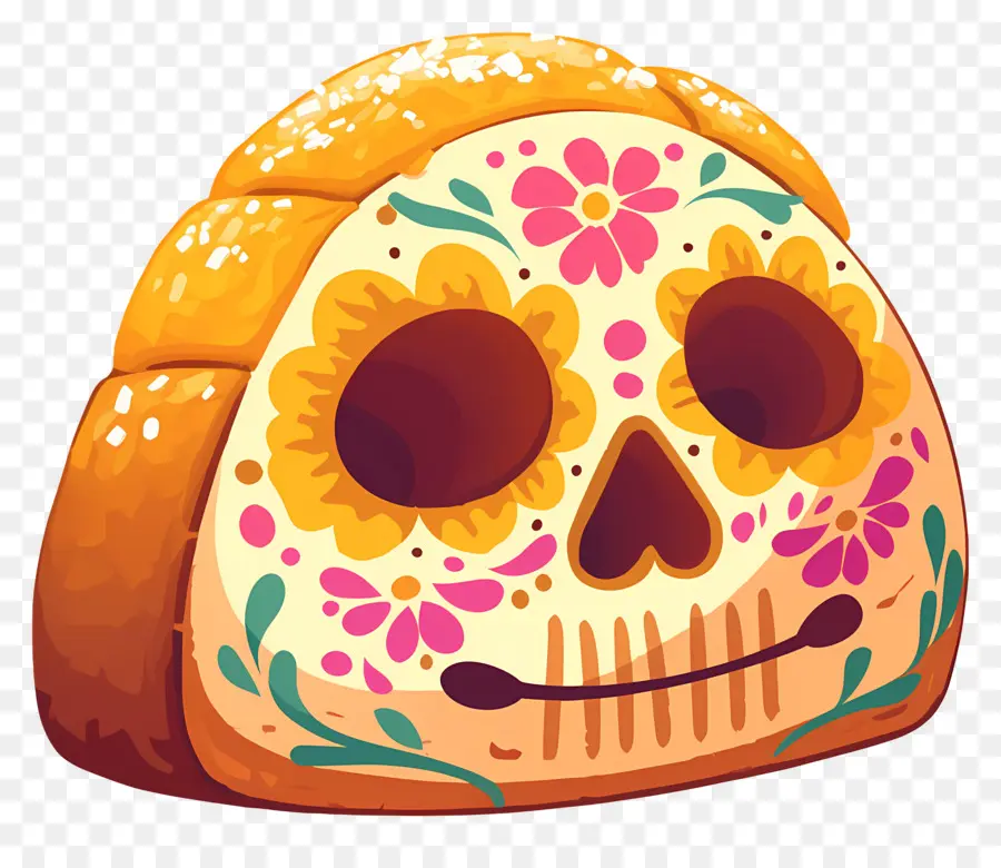 Pan De Muerto，Pain Décoré PNG