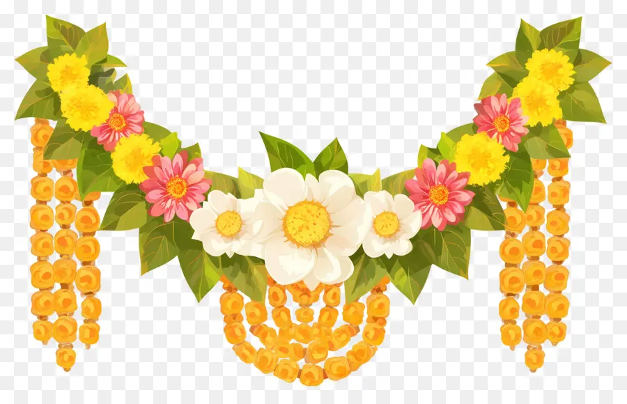 Guirlande De Mariage Indien，Guirlande De Fleurs PNG