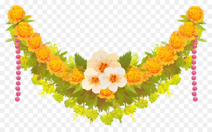 Guirlande De Mariage Indien，Guirlande De Fleurs PNG