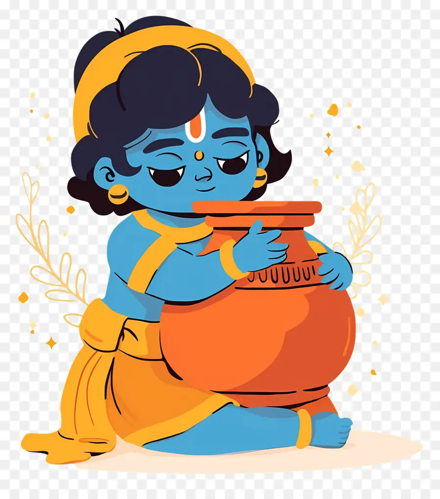 Bébé Krishna，Divinité Enfant Bleue PNG