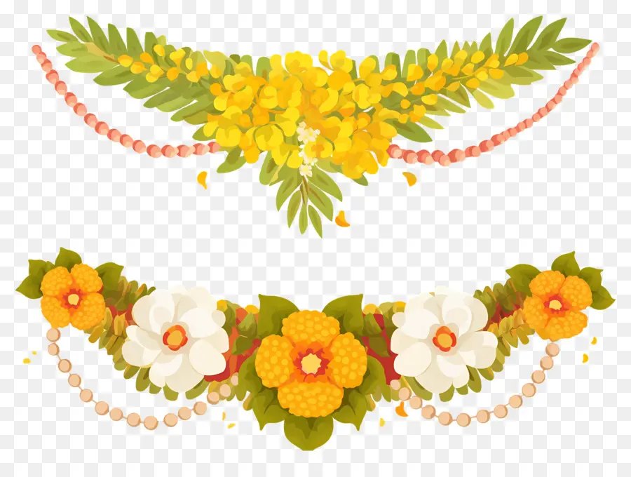 Guirlande De Mariage Indien，Décoration Florale PNG