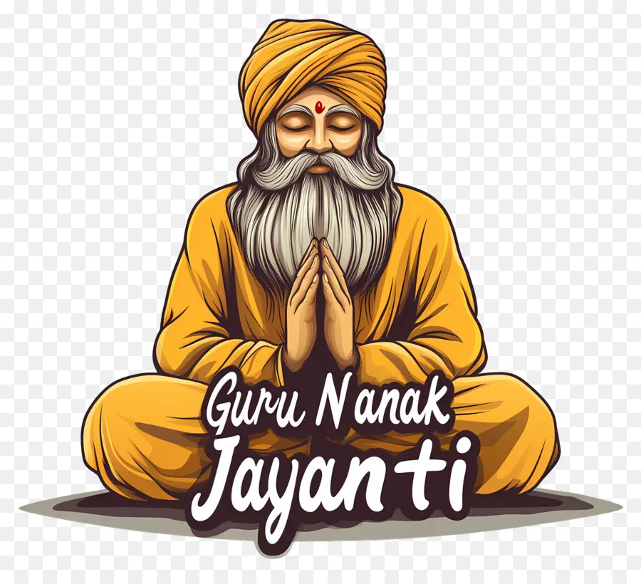 Gourou Nanak Jayanti，Personnage Méditant PNG