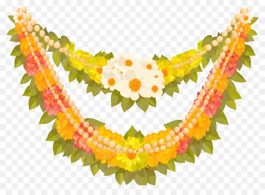 Guirlande De Mariage Indien，Guirlande Florale PNG