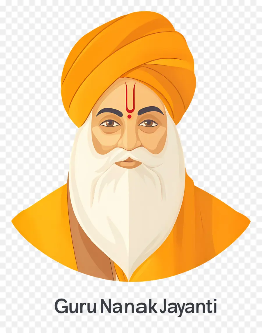 Gourou Nanak Jayanti，Portrait De Figure Spirituelle PNG