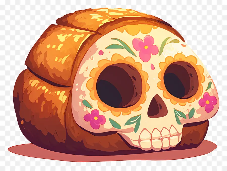 Pan De Muerto，Pain Décoré PNG