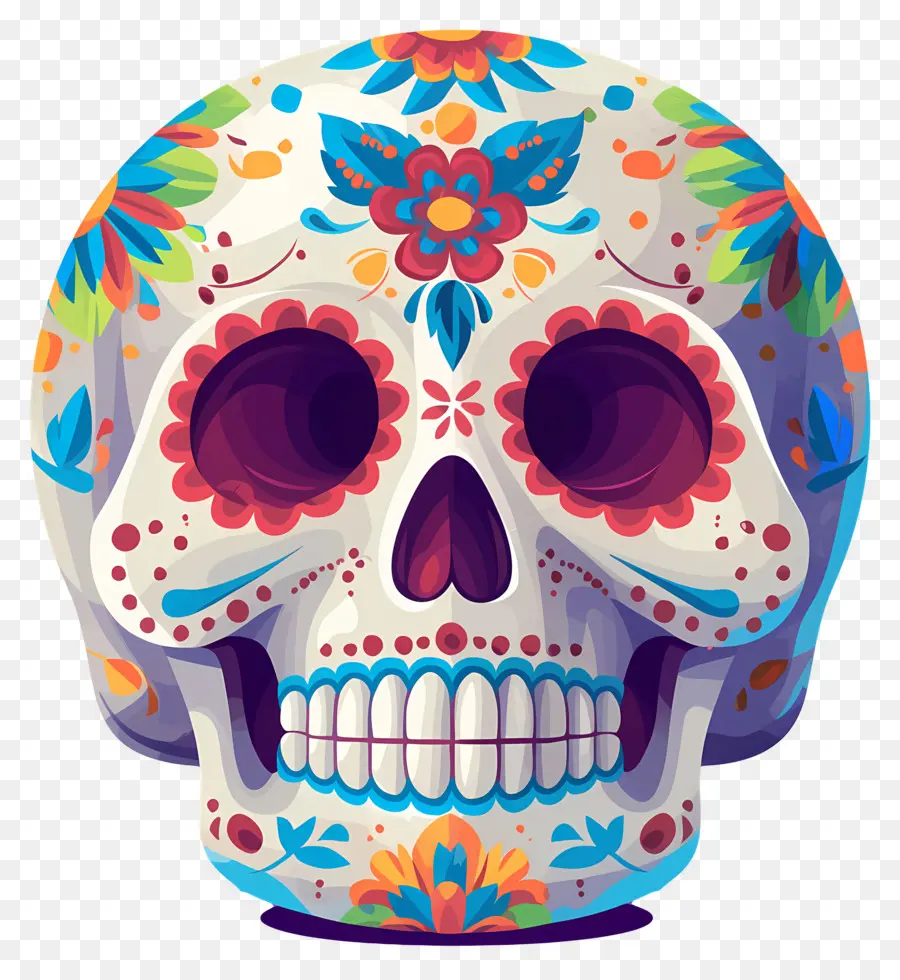 Crâne Mexicain，Crâne Décoré PNG