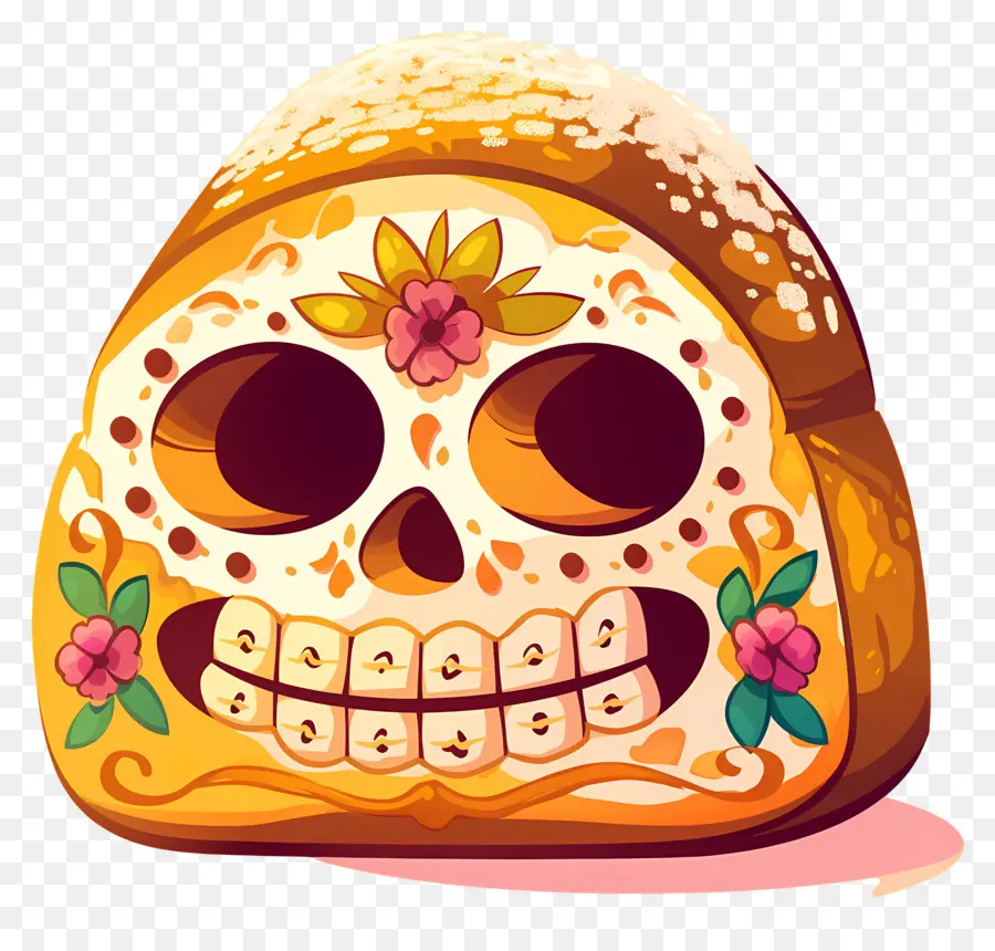 Pan De Muerto，Pain Décoré PNG