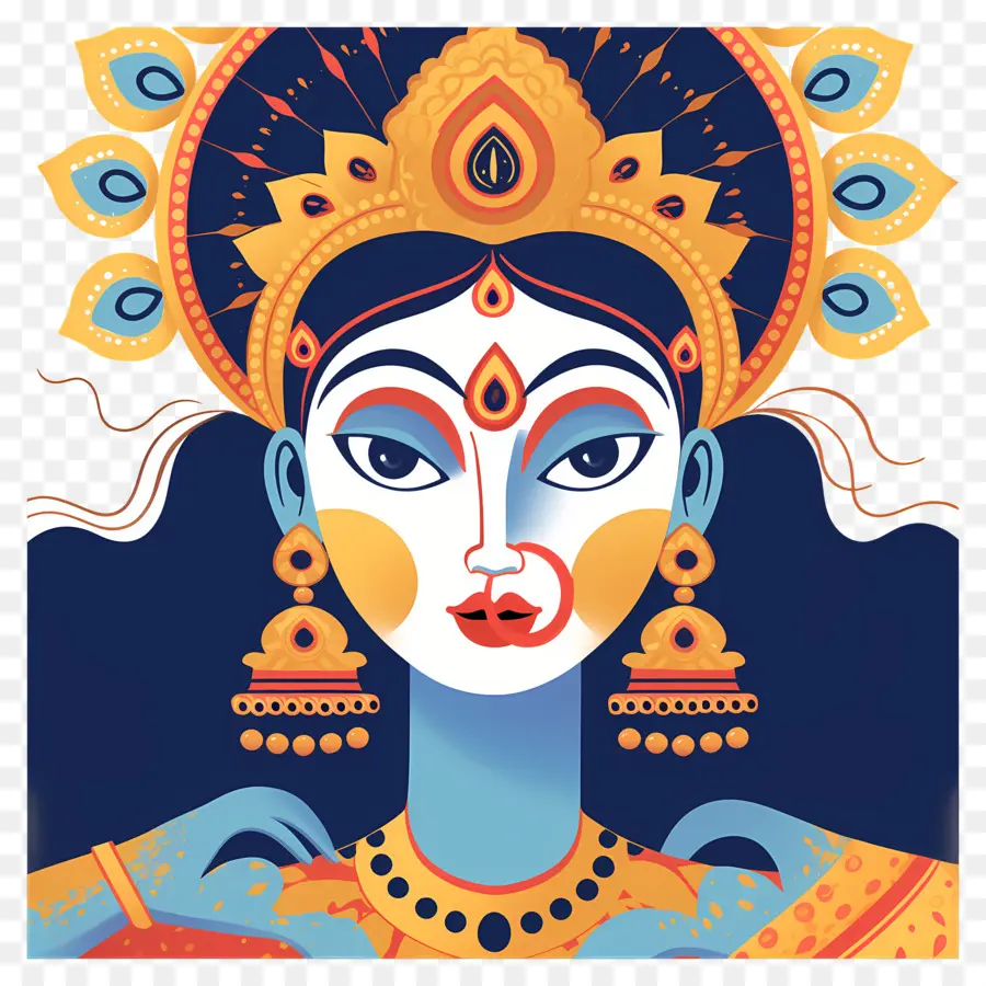 Dussehra，Déesse Bleue PNG