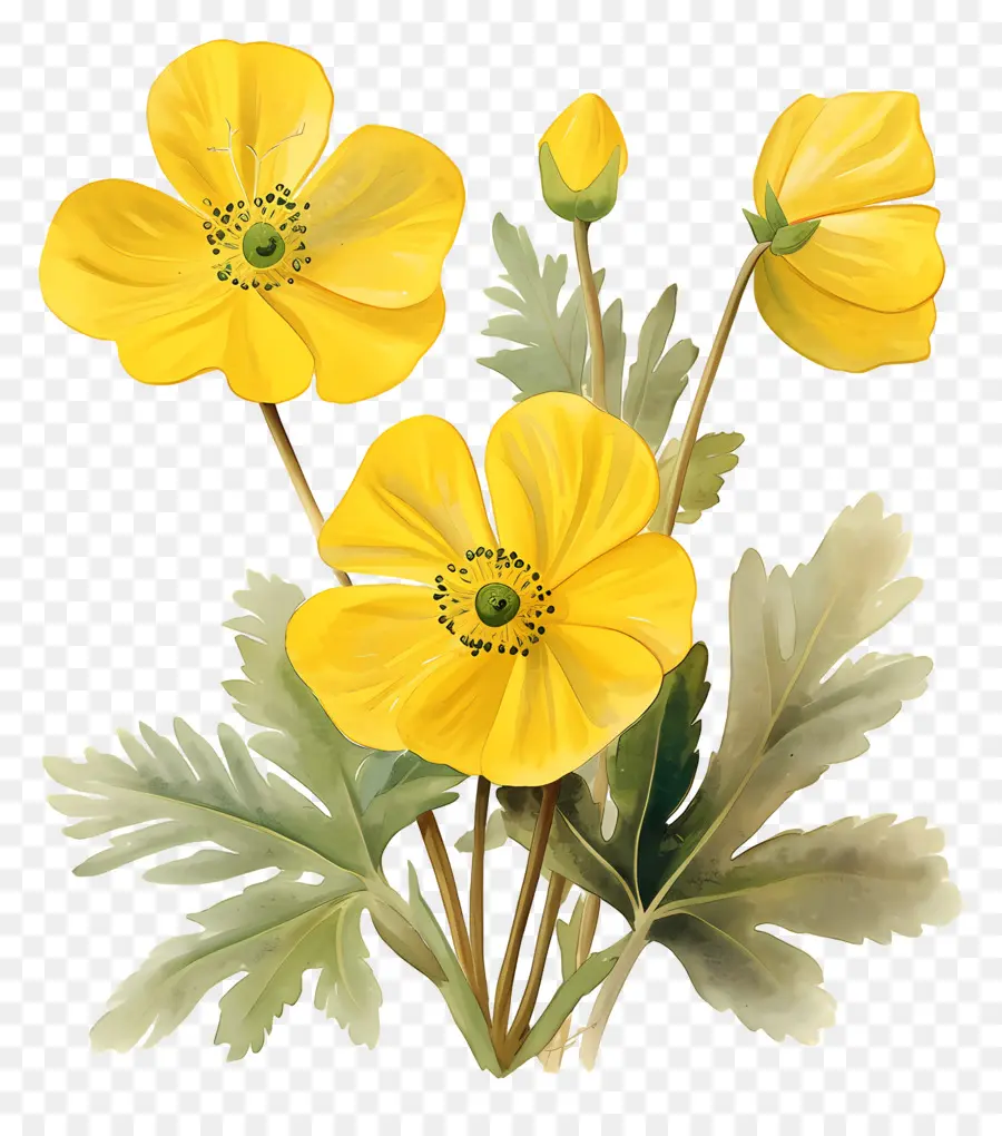 Fleur De Primevère，Fleurs Jaunes PNG