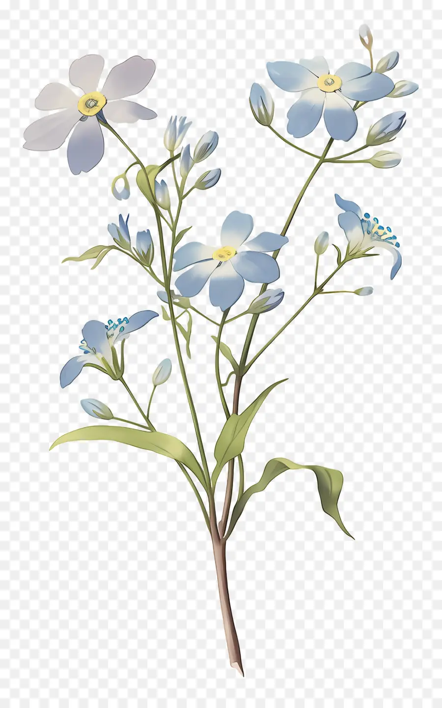 Ne M'oublie Pas Fleur，Fleur Bleue PNG