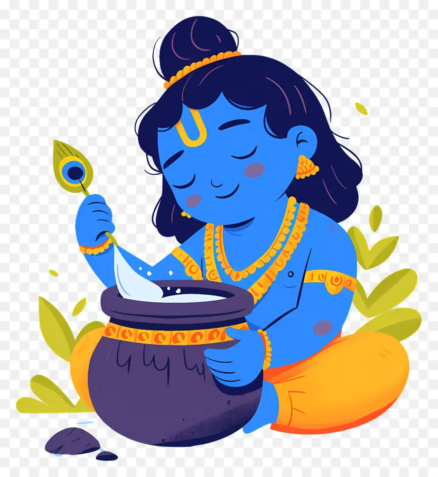 Bébé Krishna，Divinité Enfant Bleue PNG