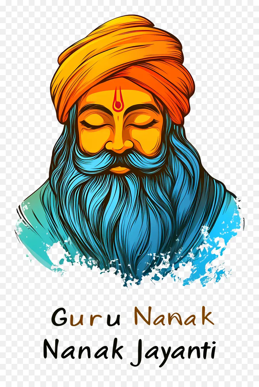 Gourou Nanak Jayanti，Gourou Nanak Coloré PNG